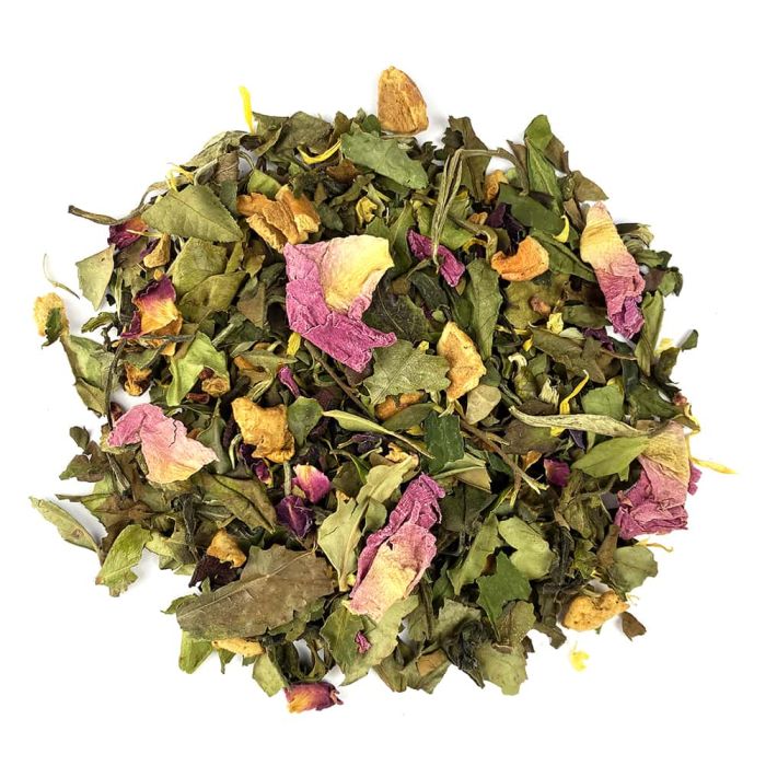 Bílý sypaný čaj Tonka Been Malina