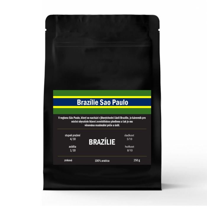 Zrnková káva Brazílie Sao Paulo