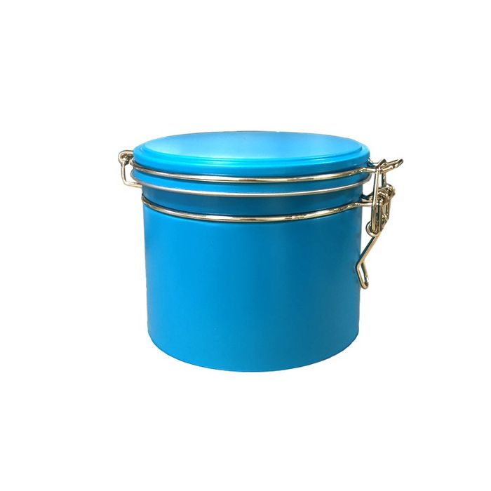 Dóza na čaj s klipem - modrá