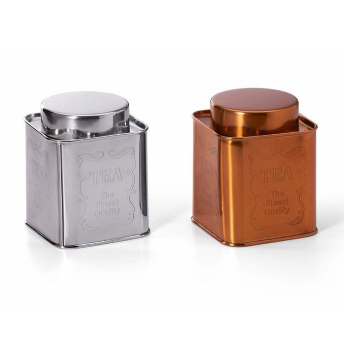Sada dóz na sypaný čaj Finest Tea, měď a nerez
