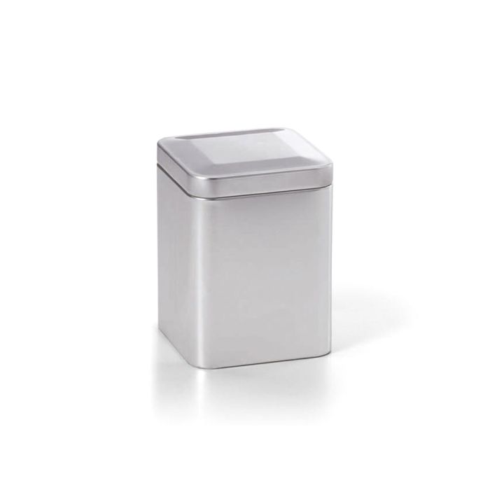 Stříbrná dóza na čaj hranatá