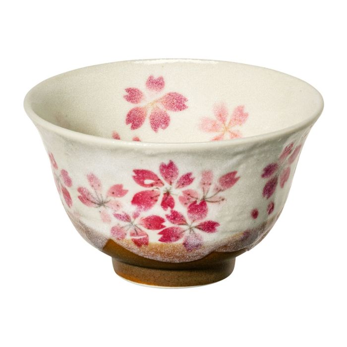 Japonská miska na čaj, šálek červené květy