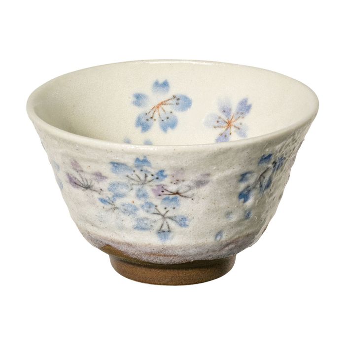 Japonská miska, šálek na čaj modré květy