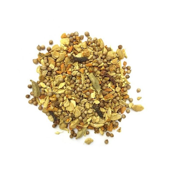 BIO Kapha ajurvédský čaj – kořeněná směs zázvoru, kardamomu, kurkumy a hřebíčku