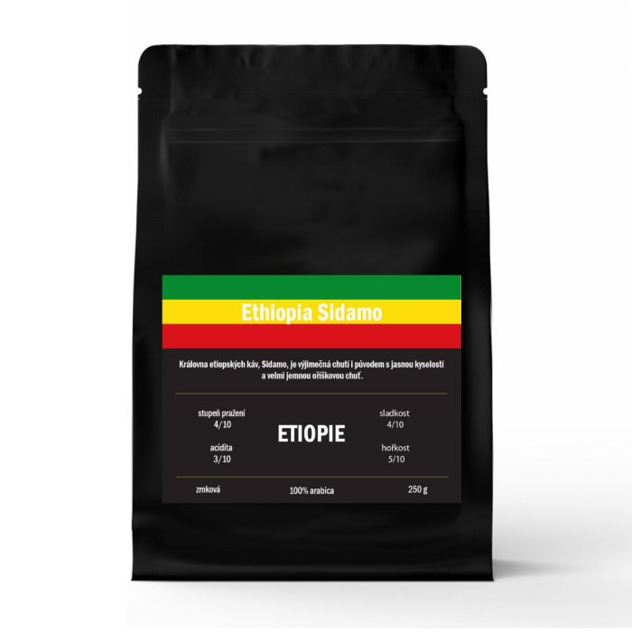 Zrnková káva Etiopie Sidamo