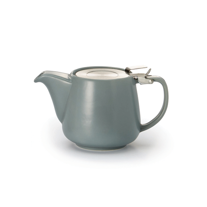 Konvička na čaj se sítkem šedá