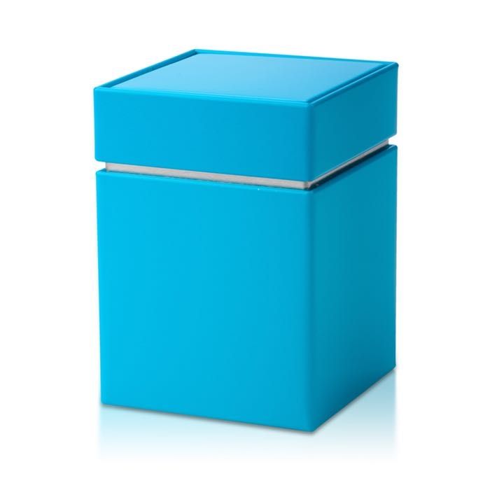 Elegant - čtvercová dóza na čaj a kávu modrá 