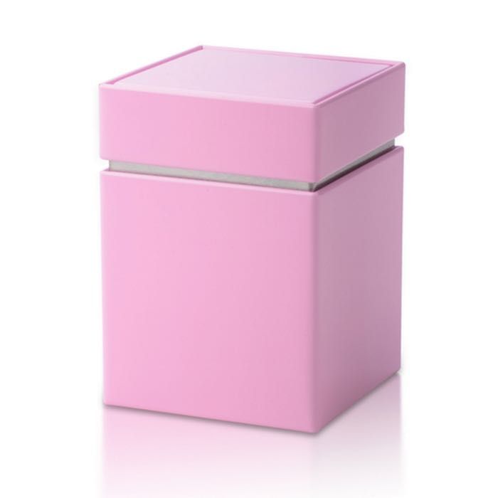 Elegant - čtvercová dóza na čaj růžová