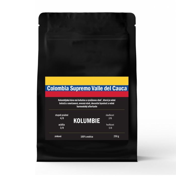 Zrnková káva Kolumbie Supremo