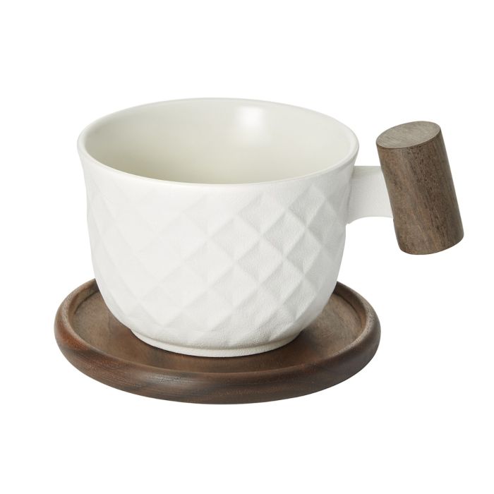 Šálek s podtáckem Míngjié bílá na čaj a kávu