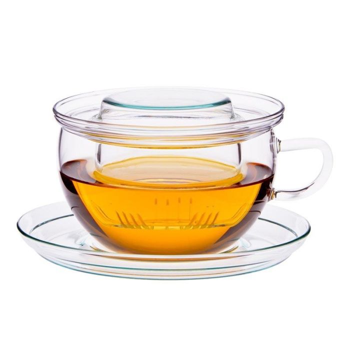 Skleněný šálek Tea Time se skleněným sítkem