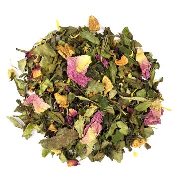 Bílý sypaný čaj Tonka Been Malina