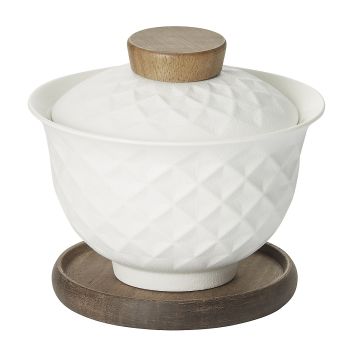 Gaiwan šálek na čaj bílá s pokličkou