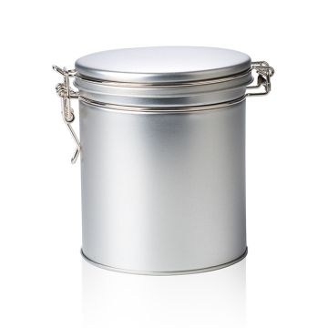 Stříbrná dóza s klipem na čaj a kávu