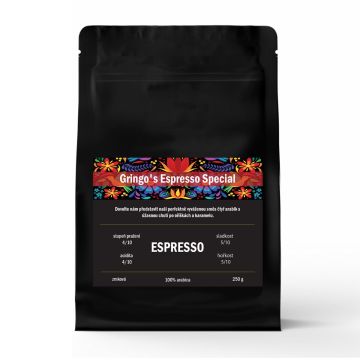 zdnková káva arabica Gringos special espresso
