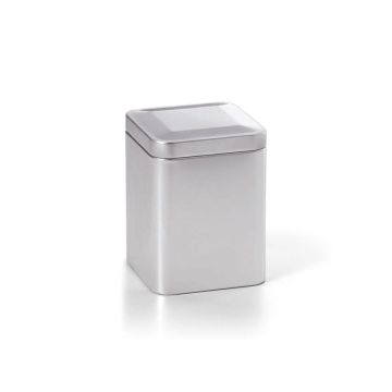 Stříbrná dóza na čaj hranatá