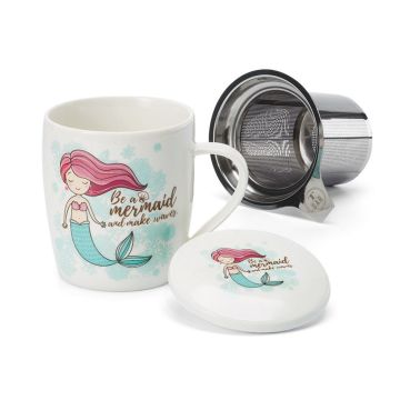 Hrnek na čaj s nerezovým sítkem mořská víla