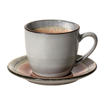 Keramický hrnek, šálek na čaj šedá