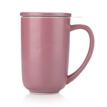 Hrnek na čaj s nerezovým sítkem - Plum