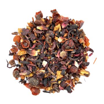 Ovocný sypaný čaj jahoda, šípek, brusinka