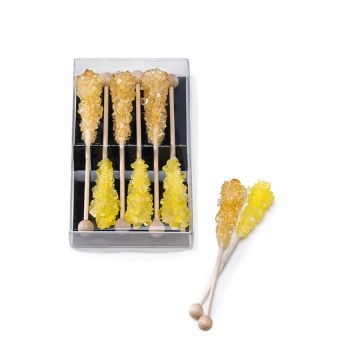 Kandysový cukr na dřívku med a citrón