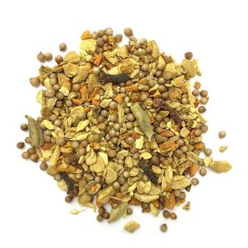 BIO Kapha ajurvédský čaj – kořeněná směs zázvoru, kardamomu, kurkumy a hřebíčku