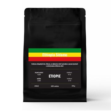 Zrnková káva Etiopie Sidamo
