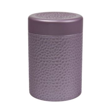 Kulatá dóza na sypaný čaj růžová barva