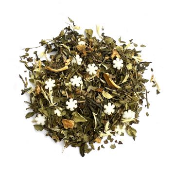 Let it Snow – zelený čaj s mátou, citronem a cukrovými sněhovými vločkami