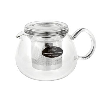 PRETTY TEA – Designová skleněná konvice na čaj s nerezovým sítkem, 500 ml