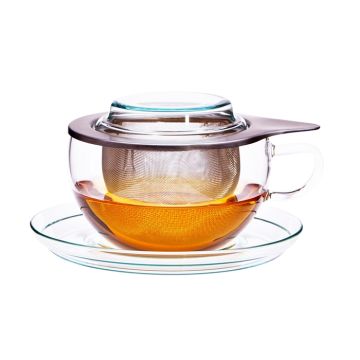 Skleněný šálek na čaj se sítkem Tea Time