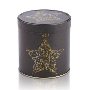 Vánoční dóza šedá dekor  Hvězda